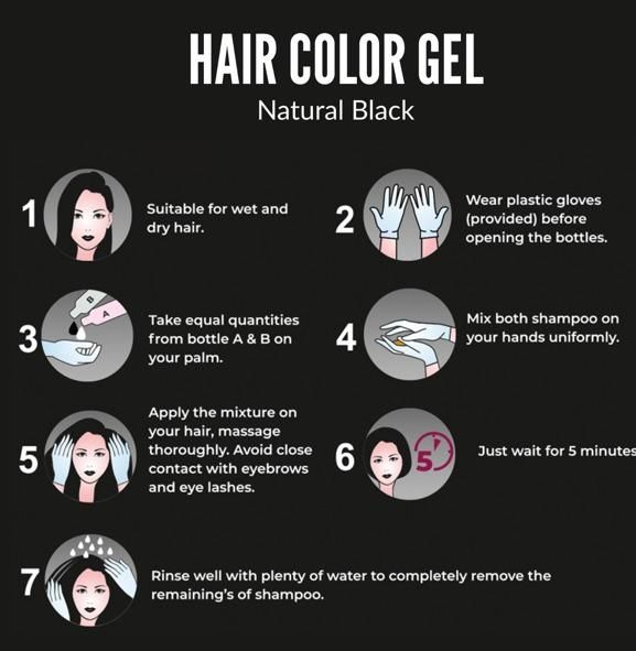 Hair Color Gel - 100% Gray Hair Coverage 125ml (Pack Of 2)🌿
