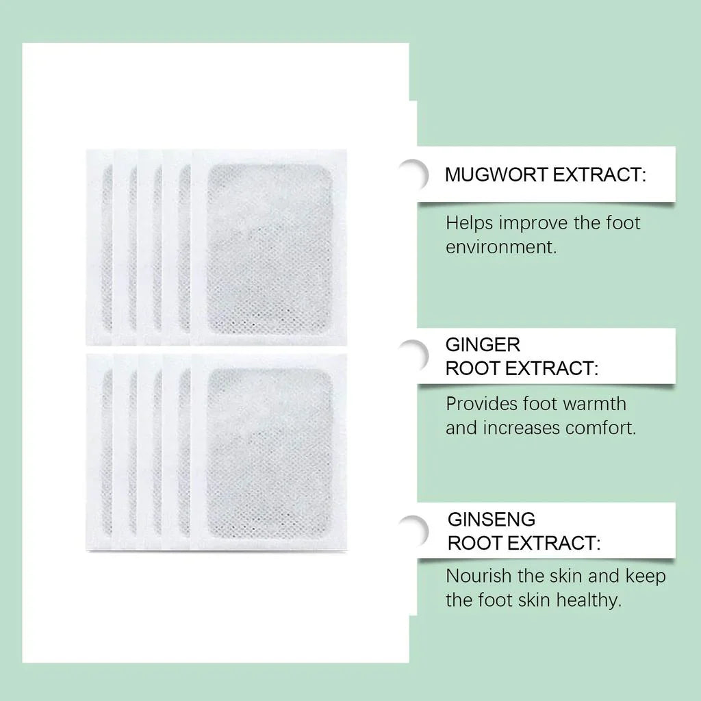 Buy 1 Get 1 Free 100% Herbal & Gentle Ingredient Detox Foot Pads ( Pack of 10 )