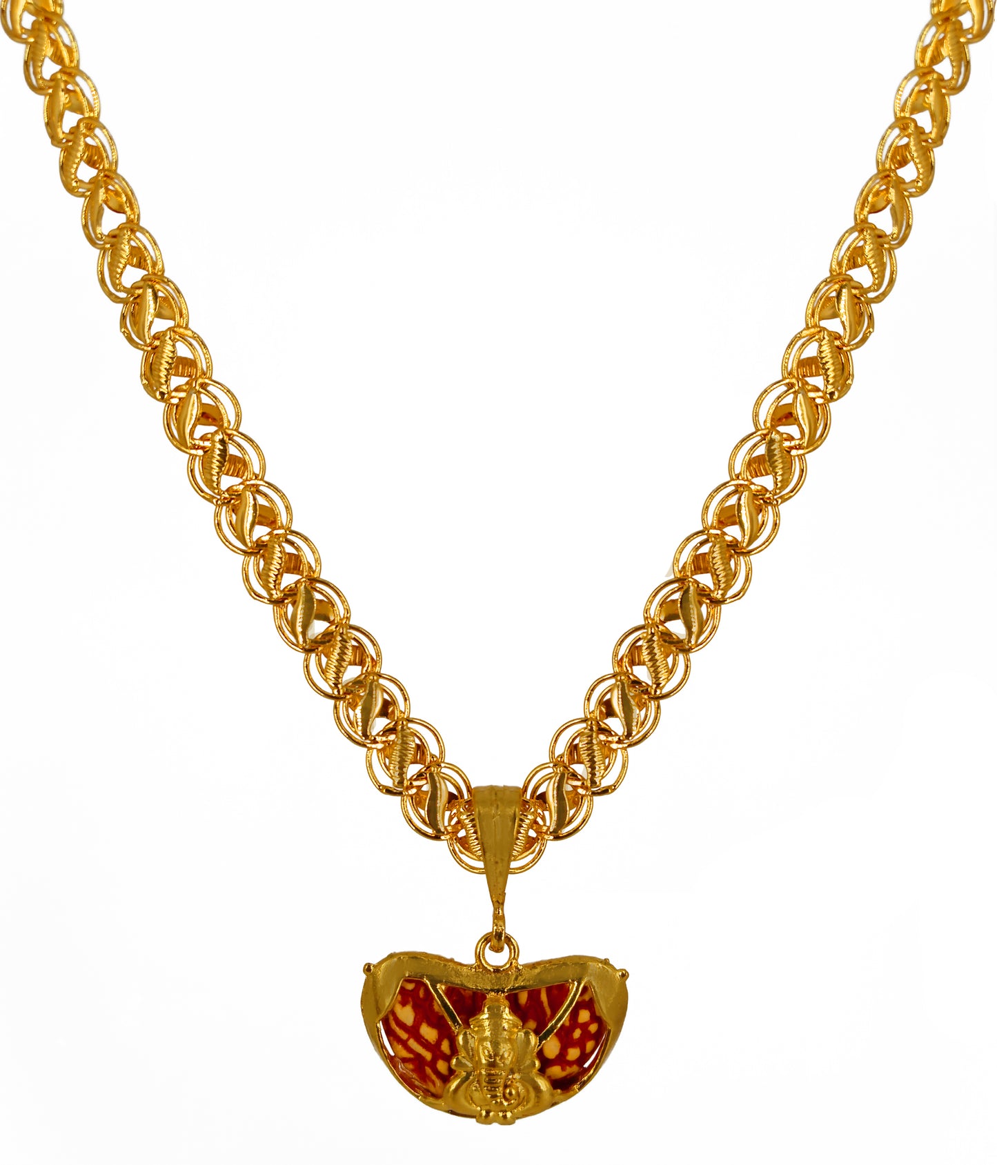 Luxurious Men's Gold Plated Pendant With Chain Vol 2