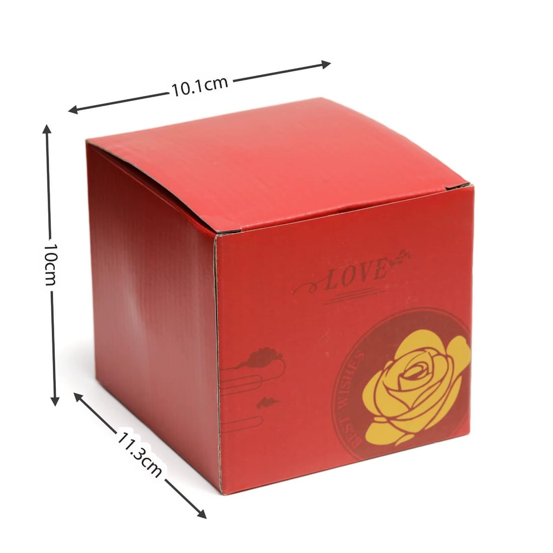 Floweraura Sparkling Love Adornments Jewelry & Artificial Flower in Heart Red Box Valentine's Gift